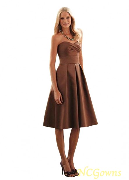 Chocolate Raised A-Line Silhouette Short Dresses T801525354465