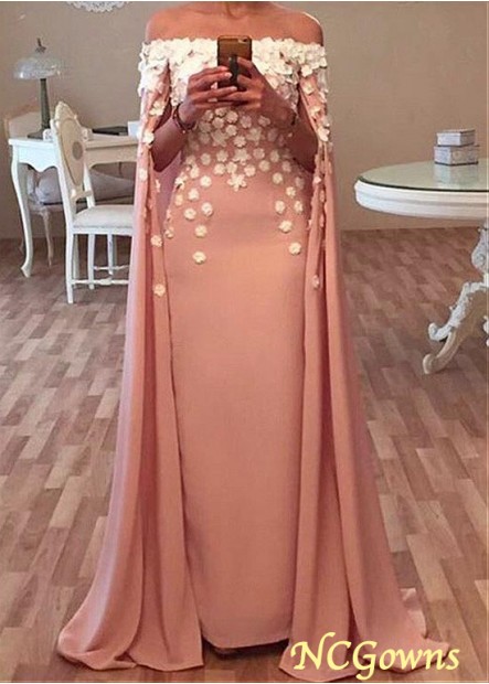 Chiffon Fabric Pink Special Occasion Dresses T801525401555