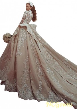 Long Royal Monarch 70Cm Along The Floor Illusion Sleeve Type Full Length Wedding Dresses
