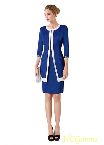 Ncgowns Sheath Column Silhouette Illusion Lace  Satin Fabric Short Dresses T801525340344