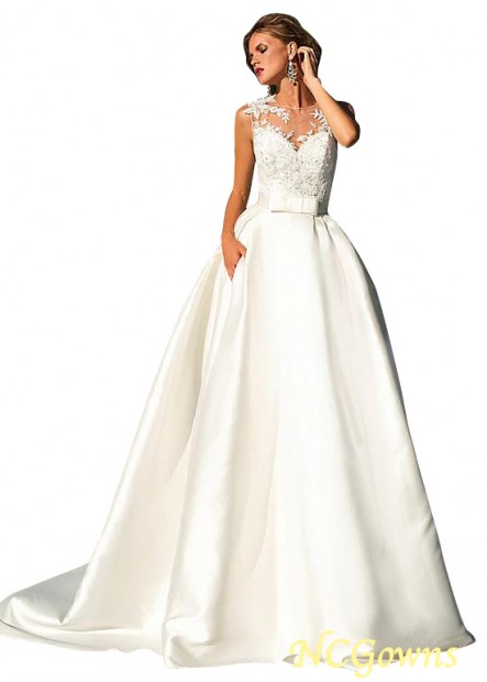 Ncgowns Cathedral 50-70Cm Along The Floor A-Line Silhouette Beach Wedding Dresses