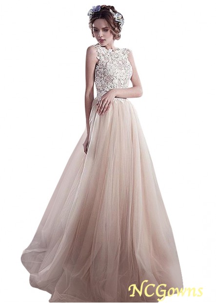 Tulle A-Line Without Train Wedding Dresses