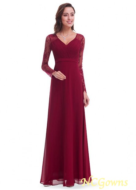 A-Line Silhouette Floor-Length Red Tone Color Family Special Occasion Dresses