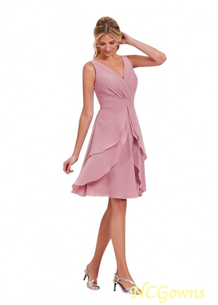 Pink Chiffon Short Dresses