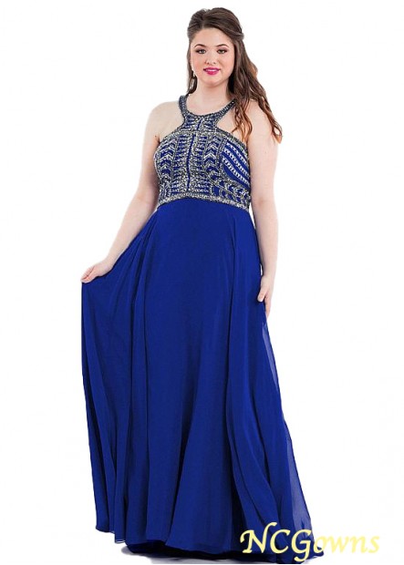 Blue Tone Floor-Length A-Line Silhouette Evening Dresses