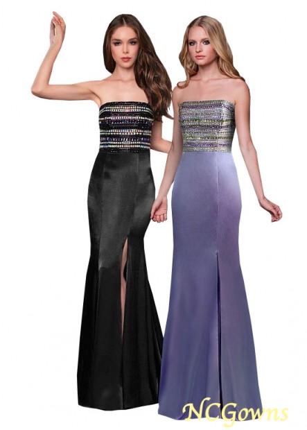 Strapless Slit Special Occasion Dresses