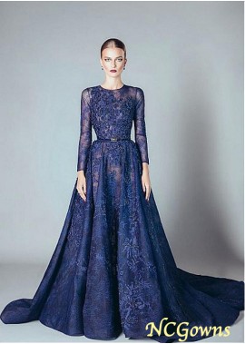 Lace A-Line Silhouette Floor-Length Special Occasion Dresses