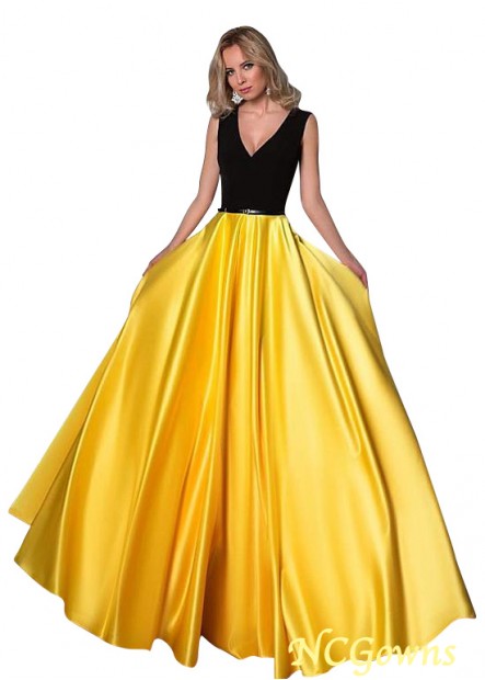 Ncgowns A-Line Satin Evening Dresses