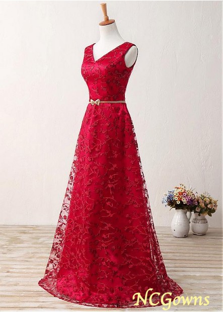 Ncgowns V-Neck Red Dresses T801525411440