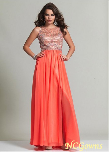 Ncgowns Bateau A-Line Chiffon Pleat Skirt Type Special Occasion Dresses