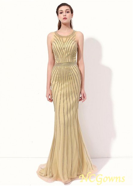 Ncgowns Fishtail Scoop Floor-Length Special Occasion Dresses