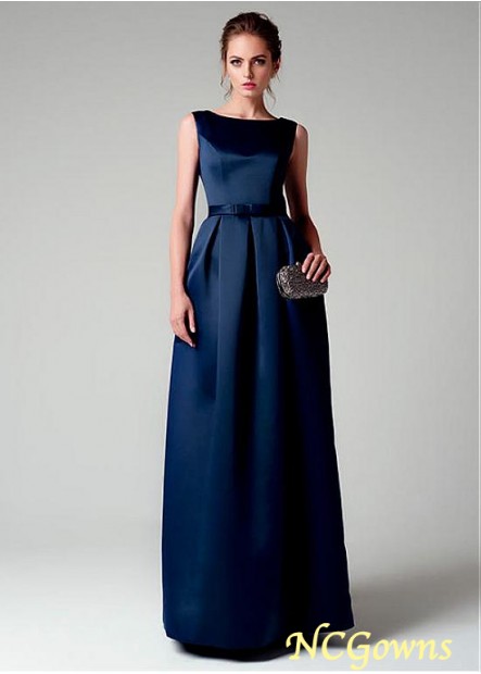 Ncgowns Floor-Length Blue Tone Satin Fabric Special Occasion Dresses