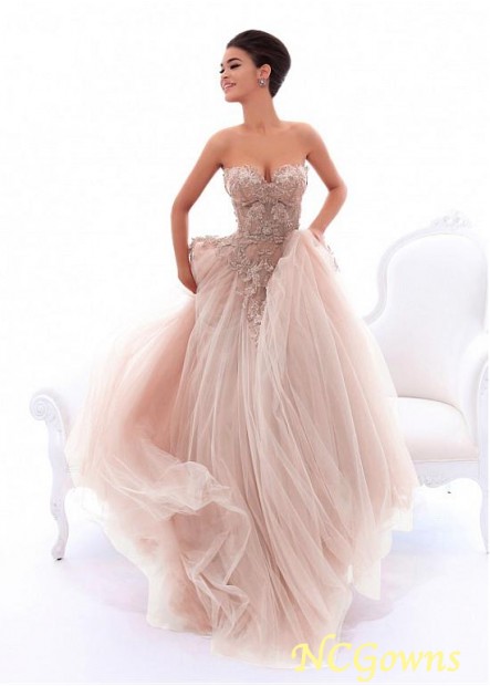 Ncgowns Pleat Pink Evening Dresses