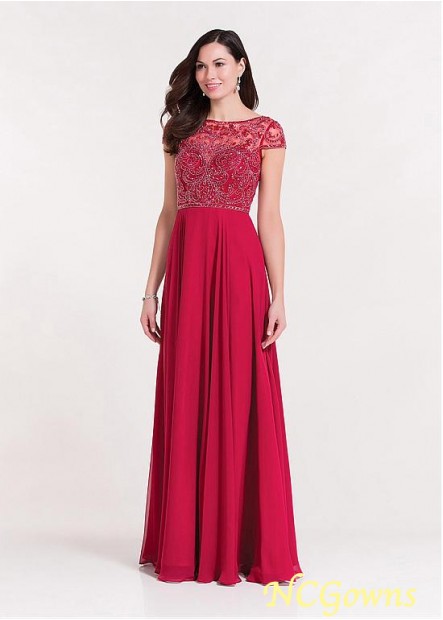 Red Tone Pleat Floor-Length Red Dresses
