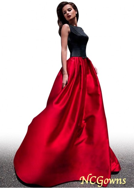 A-Line Floor-Length Red Dresses T801525360032
