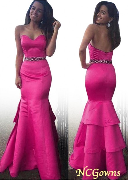 Ncgowns Sweetheart Red Tone Floor-Length Evening Dresses