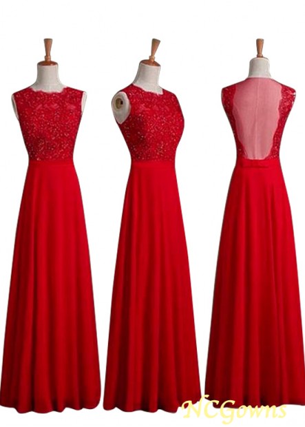 Ncgowns Circle Chiffon  Tulle Fabric Floor-Length Red Tone Color Family Red Dresses T801525359678