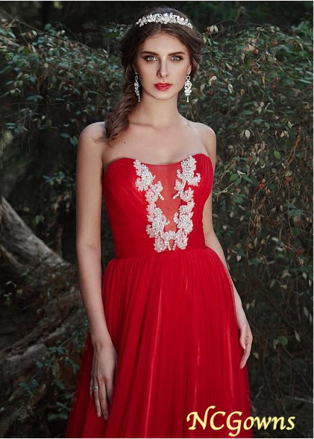 Red Tone Color Family Tulle  Stretch Satin Red Dresses
