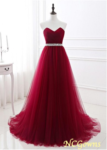 Red Tone Sweetheart Neckline Floor-Length Hemline Special Occasion Dresses