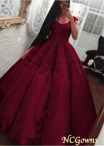 Satin Fabric Floor-Length Red Tone Pleat Color