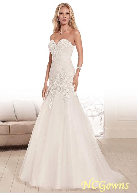 Ncgowns Full Length Natural Sweetheart Beach Wedding Dresses