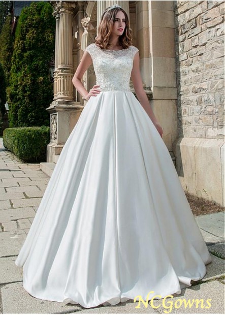 Full Length Length Cap Sleeve Type Natural Waistline Wedding Dresses T801525383526