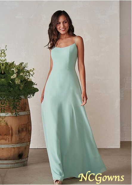 Lace  Chiffon Spaghetti Straps Bridesmaid Dresses T801525355093