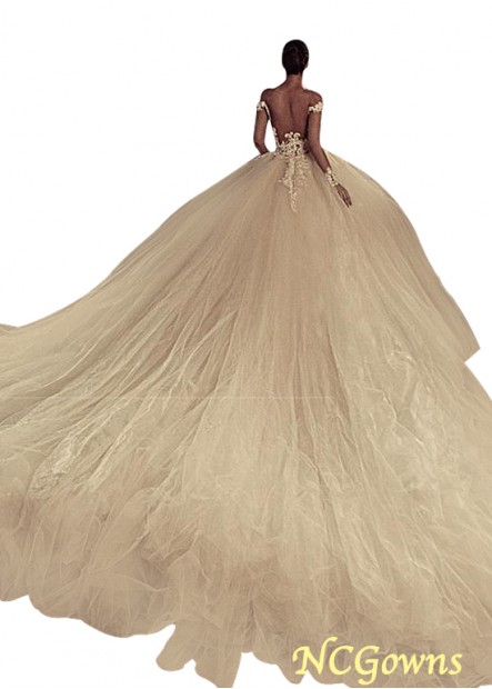 Ncgowns Bateau Neckline Full Length Length Short Illusion Wedding Dresses