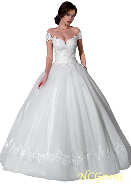 Tulle Fabric Without Train Train Ball Gown Silhouette Full Length Short Wedding Dresses