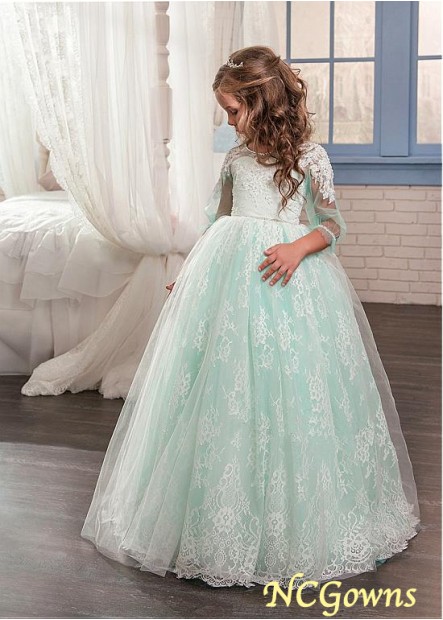 Ncgowns Floor-Length Hemline Ball Gown Flower Girl Dresses T801525394529