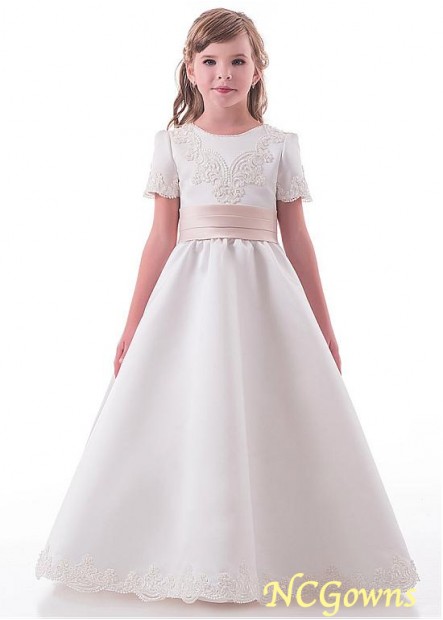 Floor-Length Hemline White Color Family A-Line Silhouette Ivory Dresses