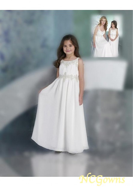 A-Line Silhouette Floor-Length White White Dresses