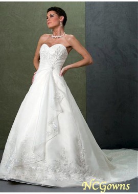 Natural Waistline A-Line Silhouette Wedding Dresses