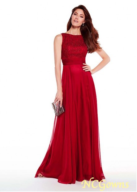 Ncgowns Bateau Silk Like Chiffon A-Line Red Tone Mother Of The Bride Dresses