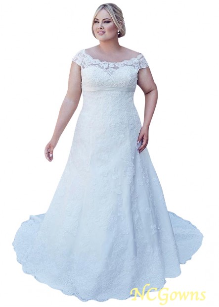 Dropped Sweep 15-30Cm Along The Floor Plus Size Wedding Dresses