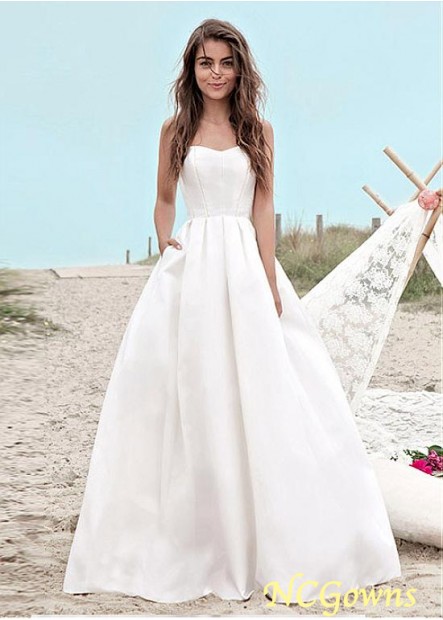 Lace  Satin A-Line Wedding Dresses