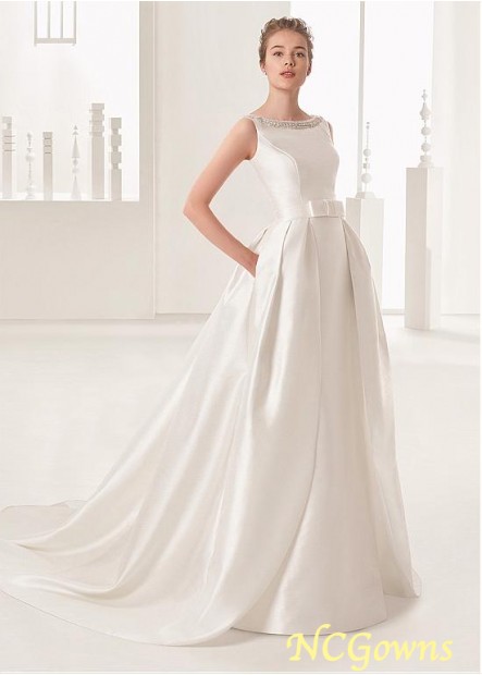 Full Length Length 2 In 1 Bateau Neckline Natural Wedding Dresses