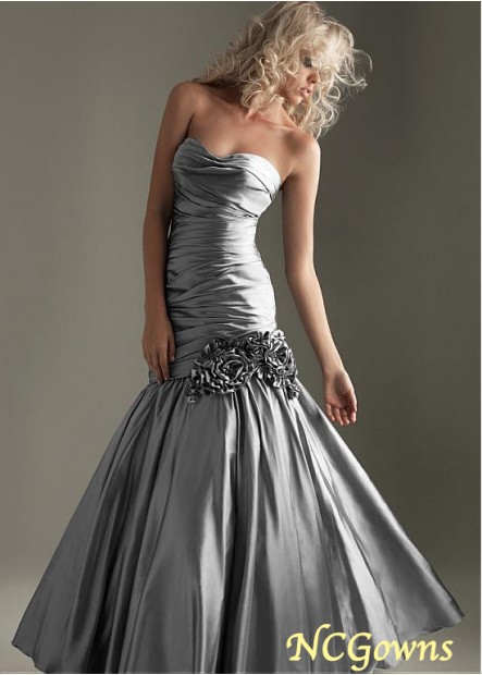 Ncgowns Fishtail Sweetheart Neckline Silver Dresses