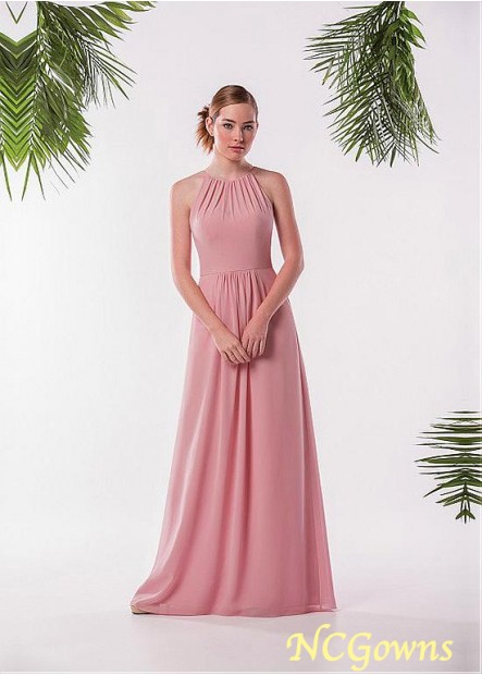 Jewel Natural Waistline A-Line Silhouette Bridesmaid Dresses