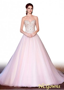 Ball Gown Silhouette Sweetheart Tulle  Organza  Wedding Dresses