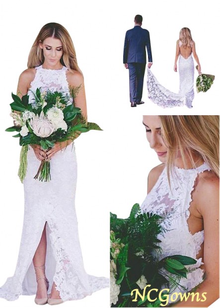 Sheath Column Natural Full Length Length Sleeveless Beach Wedding Dresses T801525319782