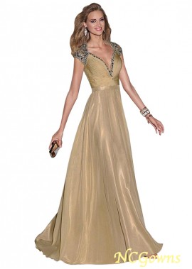 Queen Anne Yellow Tone Color Family Full Length Tulle  Silk-Like Chiffon Mother Of The Bride Dresses