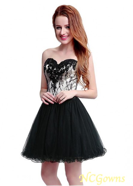 Tulle  Lace Sweetheart Neckline Prom Dresses