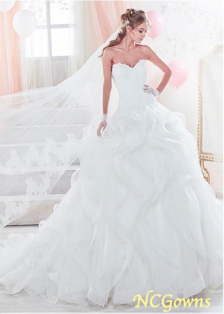 Organza  Tulle Fabric Ball Gown Sleeveless Sweetheart Neckline