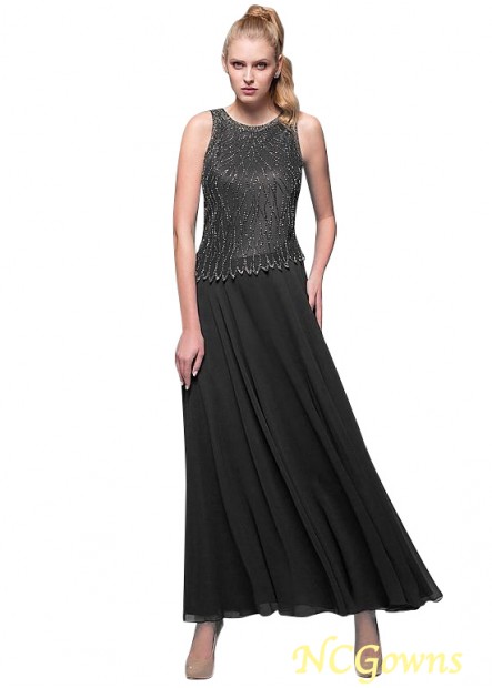 Tulle  Chiffon Black Mother Of The Bride Dresses