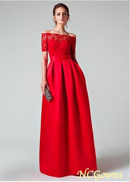 Off-The-Shoulder Red Tone Special Occasion Dresses