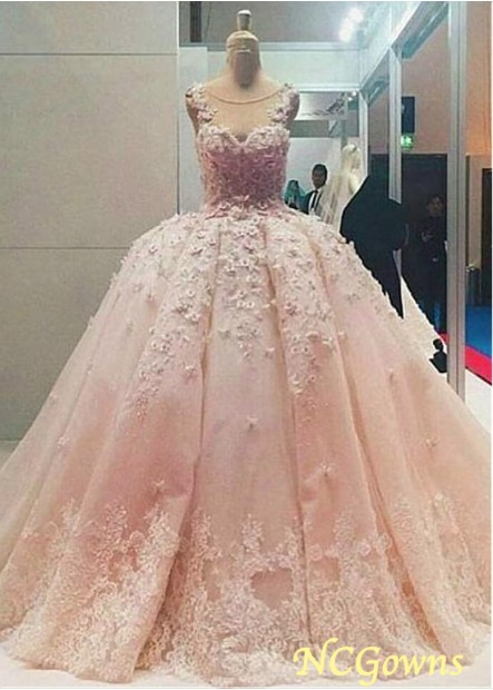Tulle Fabric Ball Gown Silhouette Natural Wedding Dresses