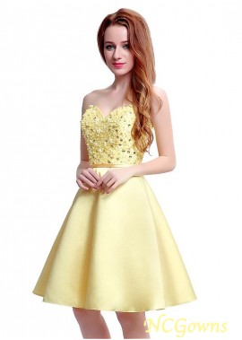 Sweetheart Yellow Tone Prom Dresses