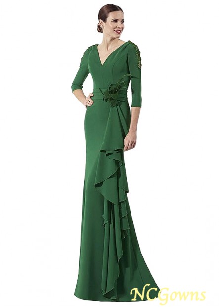 Chiffon Fabric Green Mother Of The Bride Dresses