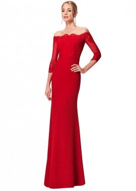 Ncgowns Sheath Column Illusion Sleeve Type Full Length Mother Of The Bride Dresses